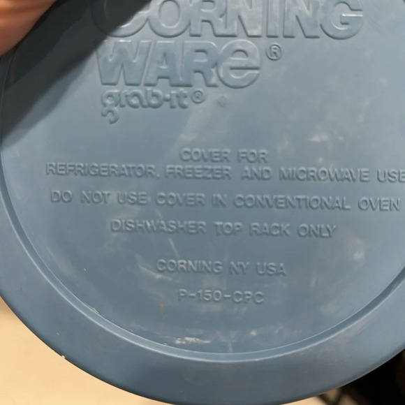 2 Lot of White French Corning Ware F-16-B 500 ml w/ Blue Lid - Picture 6 of 6
